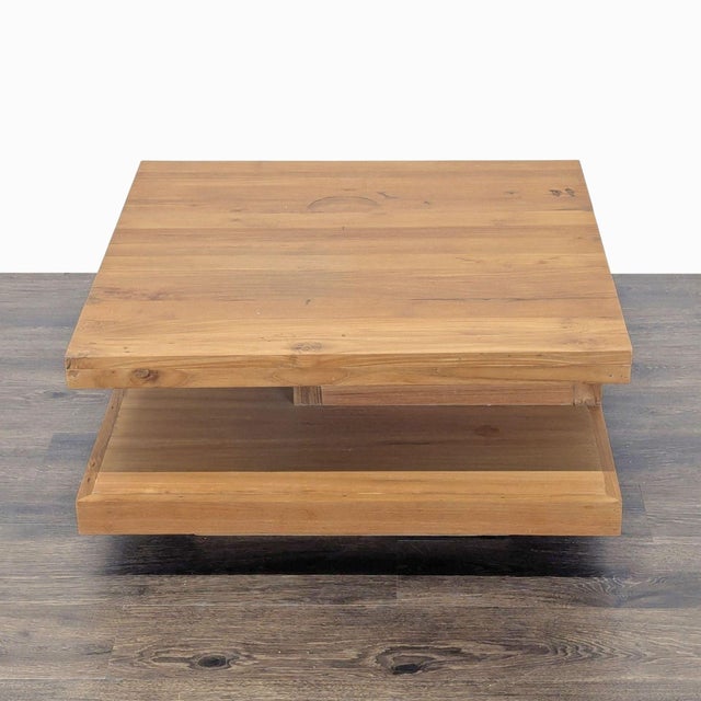 Two Tier Teak Coffee Table For Sale - Image 9 of 14