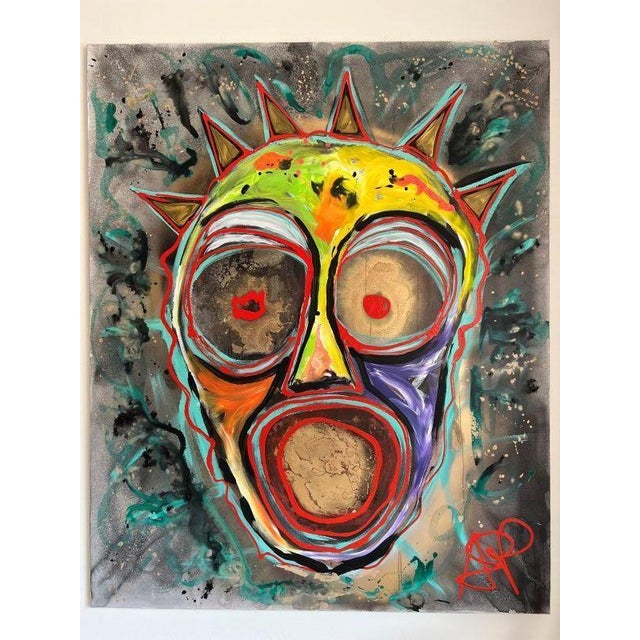 Gold ArpVerdeacqua, Breaking Through the Other Side, 2022, Acrylic on Canvas For Sale - Image 8 of 8