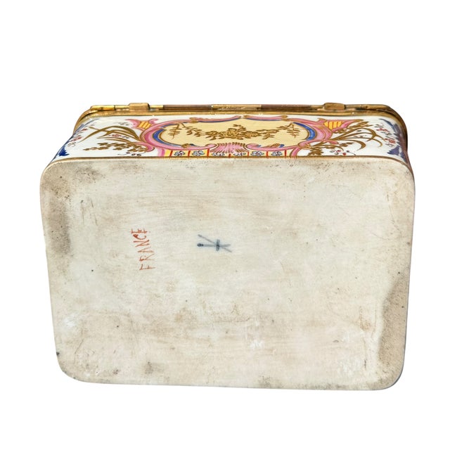 1910s Antique Edme Samson Paris France French Porcelain Box For Sale - Image 5 of 5