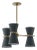 Regina Andrew Gable Pendant, Antique Natural Brass with Storm Blue Shade For Sale