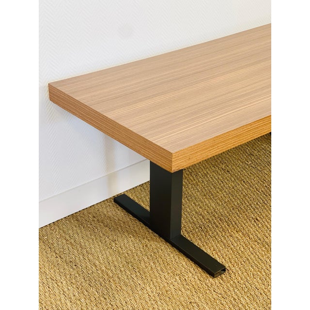 Vintage Lift-Top Coffee Table in Formica and Black Metal, 1970s For Sale - Image 12 of 15