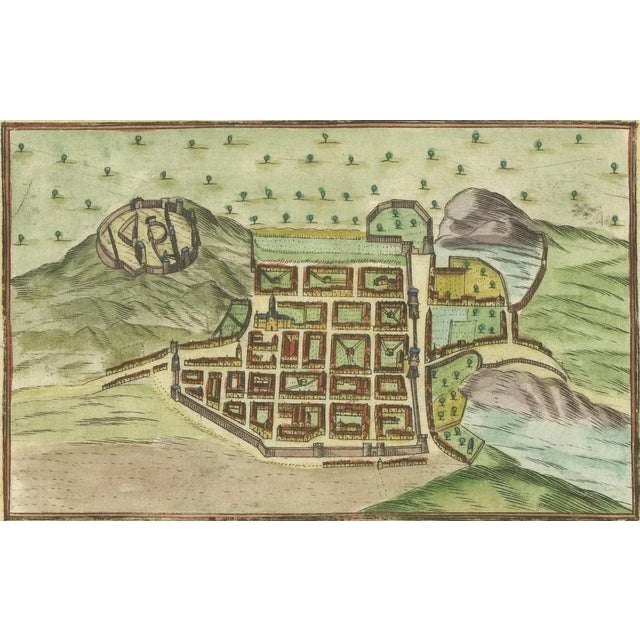 Paper Edinburgh City Plan, Italy, 1700s For Sale - Image 7 of 10