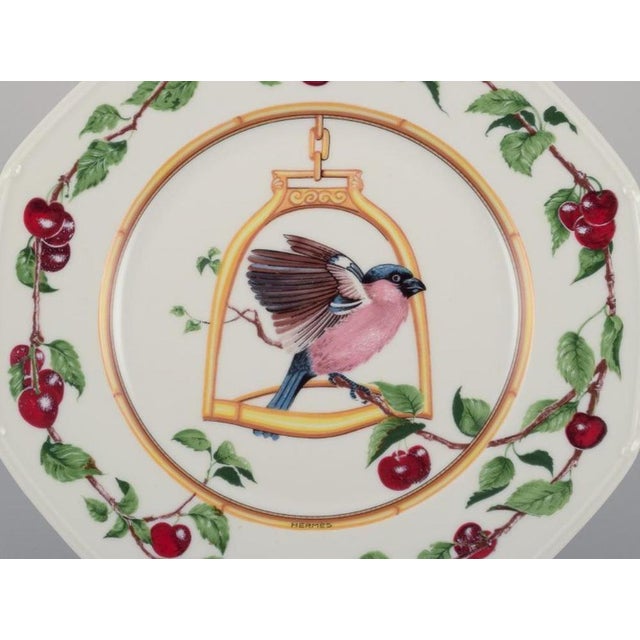 French Porcelain Plates with Bird Motifs from Hermès, Set of 2 For Sale - Image 6 of 9