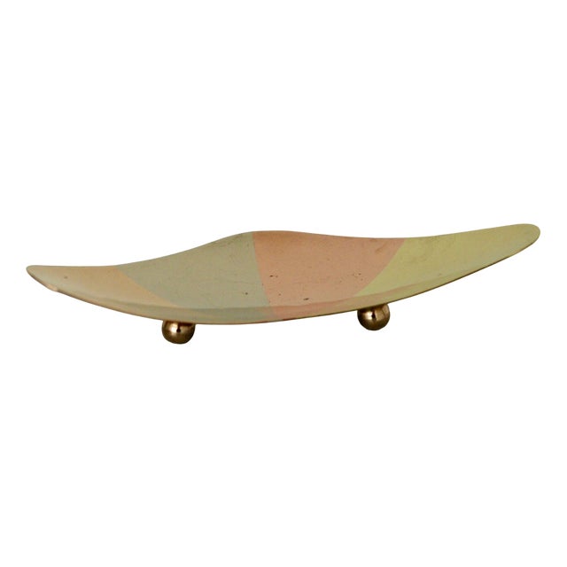 Vintage Mixed Precious Metal Dish For Sale