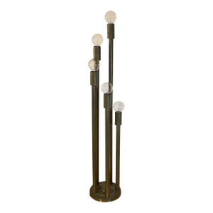 1960s Original 5 Bulb Cascade Brass Atomic Sputnik Floor Lamp