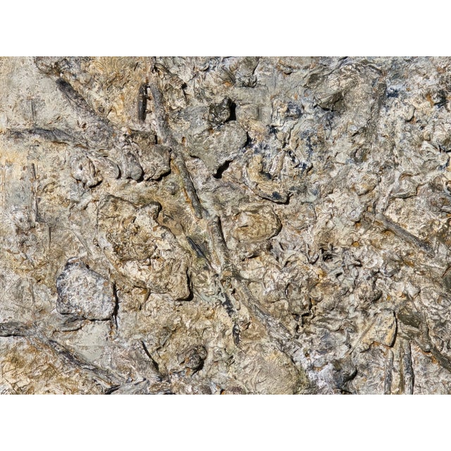 2020s Original Abstract High Relief Neutral Palette Landscape - Oil Painting by Diane Grant For Sale - Image 5 of 11