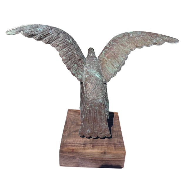 19th Century Copper Eagle Weathervane, New England Folk Art, Ca. 1890–1910, 22″ Wingspan For Sale - Image 4 of 6