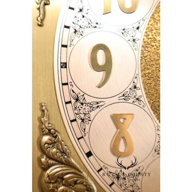 Howard Miller Chippendale Style Cherry Grandfather Grandmother Clock For Sale - Image 13 of 18