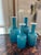 Turquoise Danish Vases -Set of 4 For Sale - Image 4 of 8
