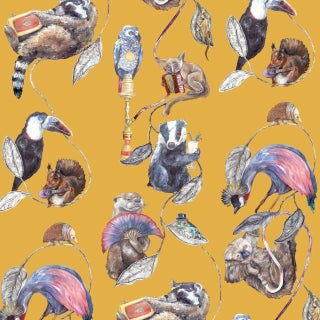 House of Hackney Empire Wallpaper - Ochre For Sale