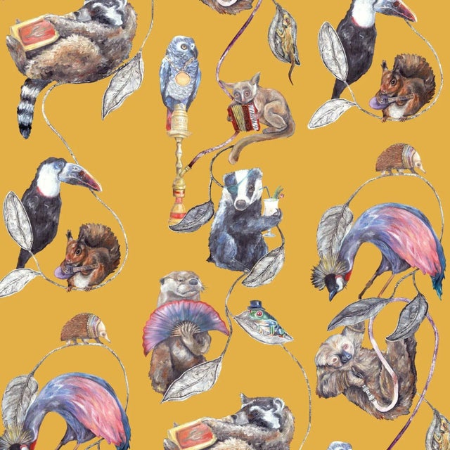 House of Hackney Empire Wallpaper - Ochre For Sale