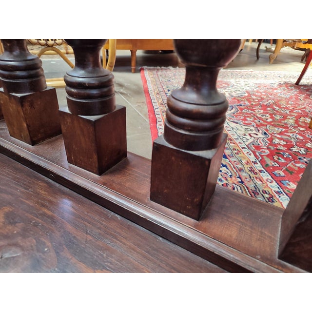 Brown Antique Wooden Balustrade, 1890s For Sale - Image 8 of 11