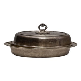 1900s French Silver-Plated Roasting Pan For Sale