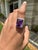 13.33 Ct Large Octagon Amethyst Cocktail Ring Size 7 For Sale - Image 4 of 11
