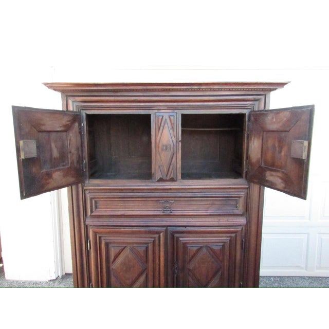 18th. Century Paneled French Armoire From Normandy For Sale - Image 13 of 18