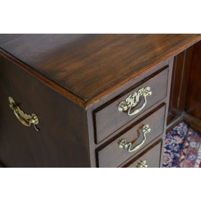 Late 19th Century English Mahogany Kneehole Desk For Sale - Image 9 of 9