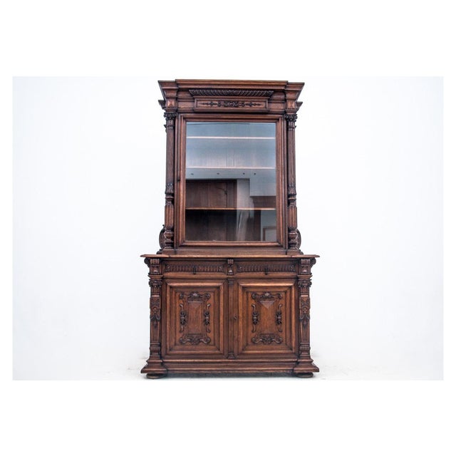 Antique French Oak Display Cabinet, 1870 For Sale - Image 11 of 11