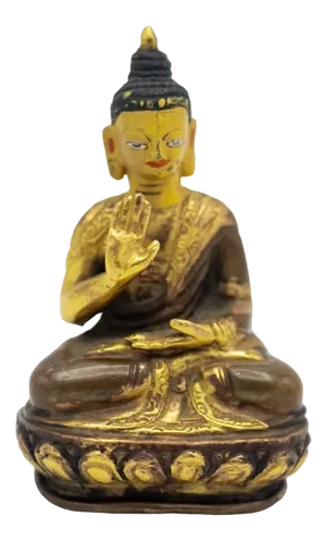 Tibetan Buddha Statue in Bronze, 19th Century