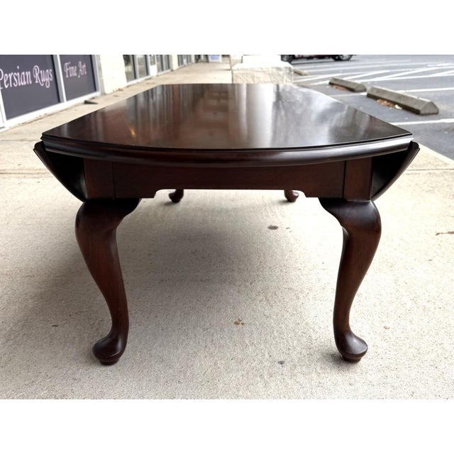 Wood 1970s Henkel Harris Solid Mahogany Drop-Side Coffee Table For Sale - Image 7 of 17