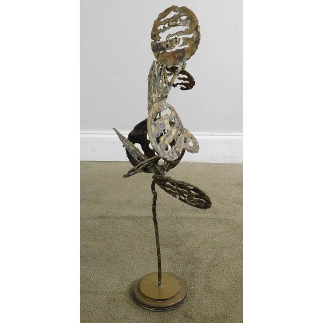 Mid-Century Modern Mid Century Modern Bronze Abstract Floating Disc Sculpture For Sale - Image 3 of 13