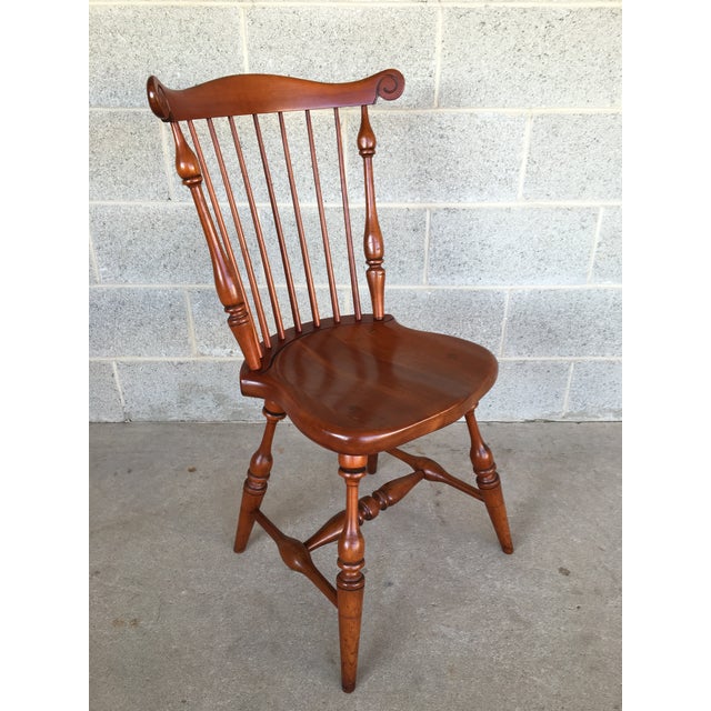 Frederick Duckloe Solid Cherry Windsor Side Chairs Set of 4 Chairish