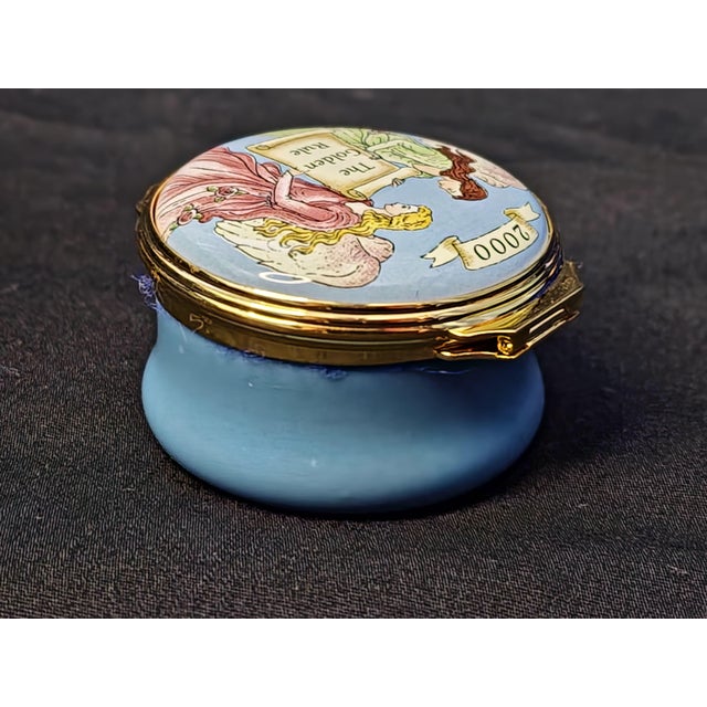 2000 - 2009 Halcyon Days Trinket Pill Box 2000 the Golden Rule For Sale - Image 5 of 6