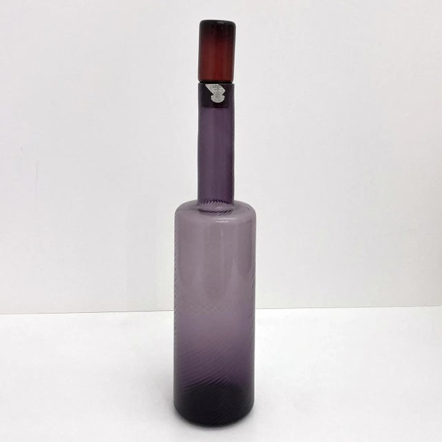 Vintage Gullaskruf (Sweden) Mid-Century Modern Glass Decanter For Sale In San Francisco - Image 6 of 6