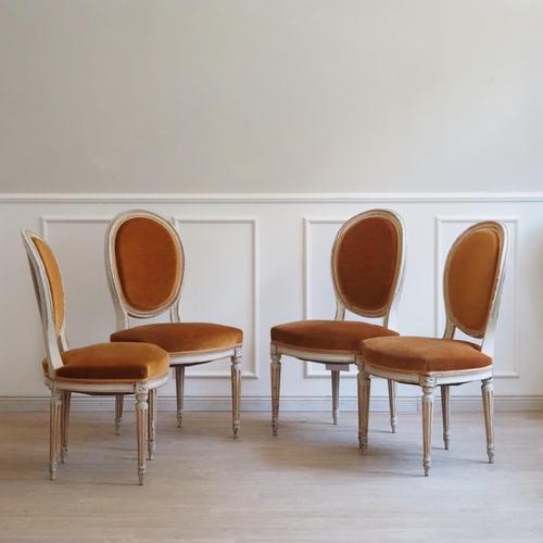 Vintage French Dining Room Chairs, 1920, Set of 4 For Sale - Image 6 of 18