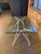 Mid-Century Modern Vintage Glass Dining Table With White Painted Steel Spider Base For Sale - Image 3 of 7