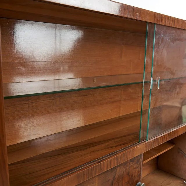 Wood Vintage Art Deco Showcase Cabinet For Sale - Image 7 of 11