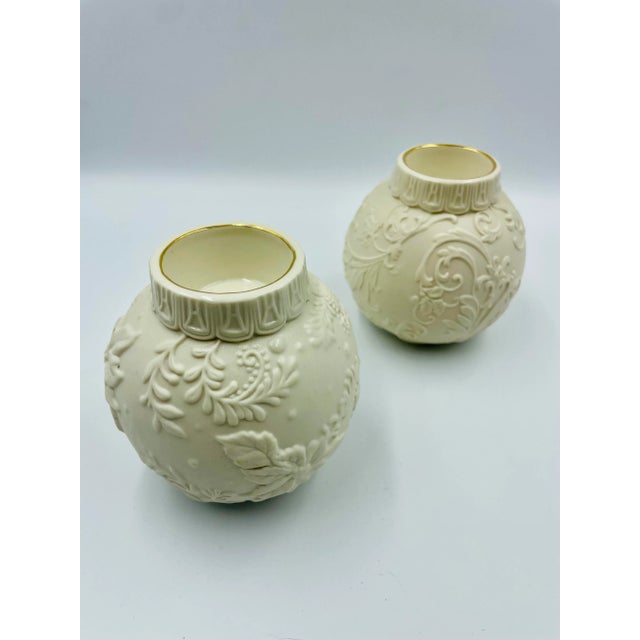 Vintage Lenox Ornamental Glow Votive Holders - Set of 2 For Sale In Los Angeles - Image 6 of 12