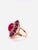 Bochic “Capri” Vintage Ruby, White Topaz & Amehtyst Ring — 18K Gold & Silver For Sale - Image 11 of 11