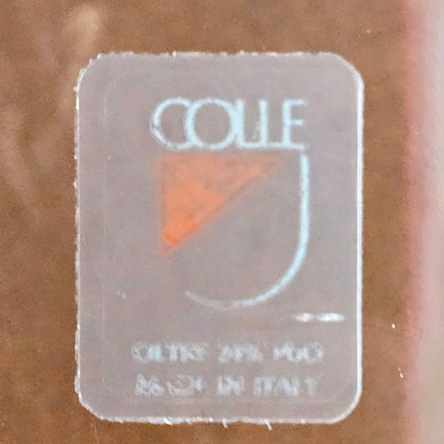 Glass Colle Italian 24% Lead Crystal Low Disc Decorative Bowl For Sale - Image 7 of 8