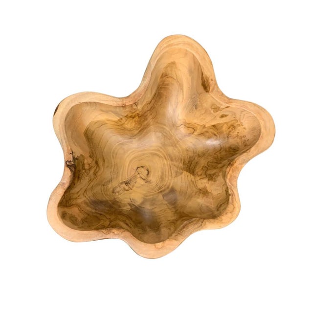 2010s Medium Wooden Bowl For Sale - Image 5 of 5