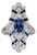 Stunning 18k (750) White Gold - Natural VVS Diamond & Blue Sapphire: Ring For Sale