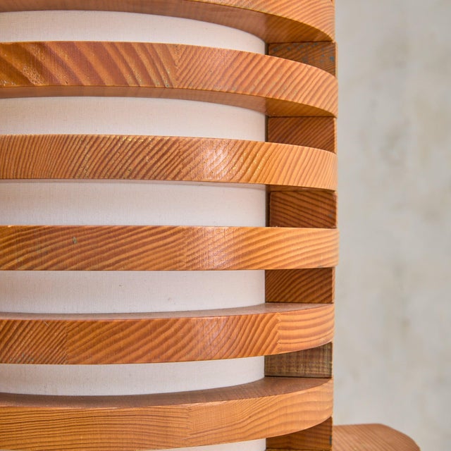 Brown French Stacked Wood Table Lamp, 1970s For Sale - Image 8 of 11