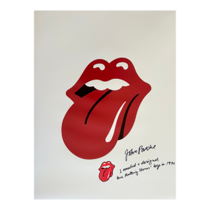 John Pasche 'The Rolling Stones Tongue and Lips' Signed Print