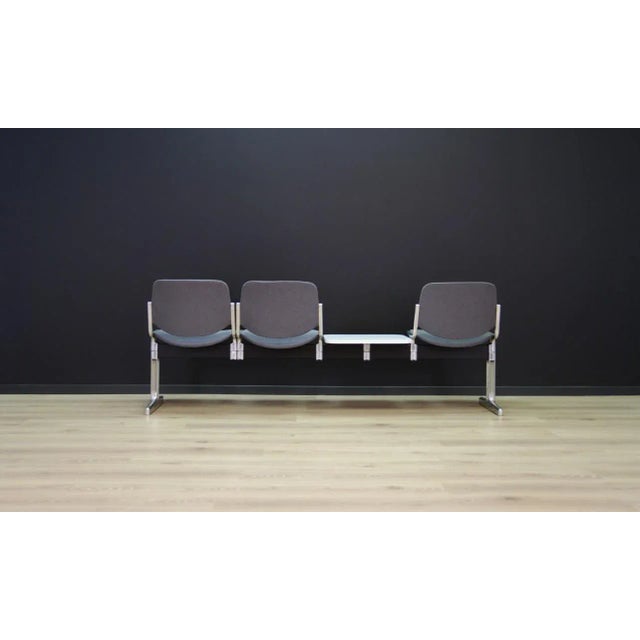 Danish Grey Aluminium Bench, 1960s For Sale - Image 6 of 14
