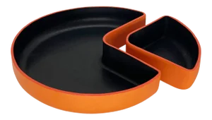 Sunrise Slice Handmade Leather Bowl Set - 2 Pieces