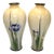 Pair of Antique Japanese Meiji Namikawa Sosuke Musen Cloisonné Iris Vases - Signed For Sale