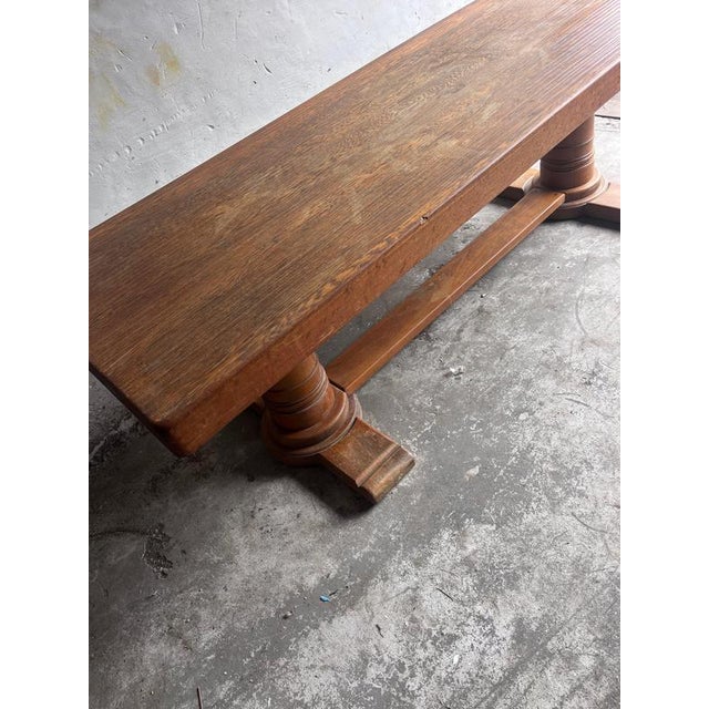 French Art Deco Oak Refectory Table, 1930 For Sale - Image 12 of 17