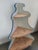 Three-tier lacquered/shabby chic corner cabinet. Ideal for both wall and floor mounting. Excellent overall condition, with...