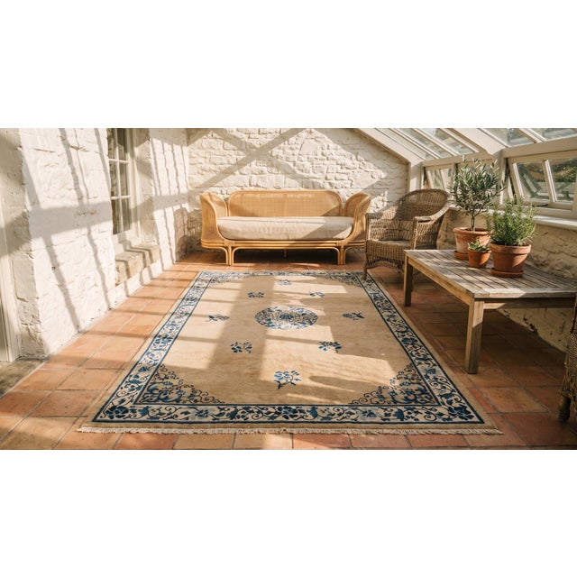 Textile Antique Chinese Peking Rug For Sale - Image 7 of 9