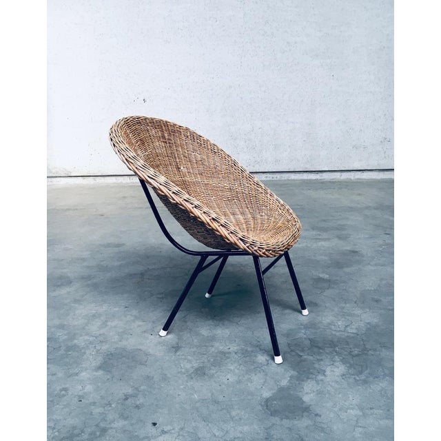 Wicker Lounge Chair in the style of Dirk Van Sliedregt for Rohé Noordwolde, Netherlands, 1960s For Sale - Image 17 of 18