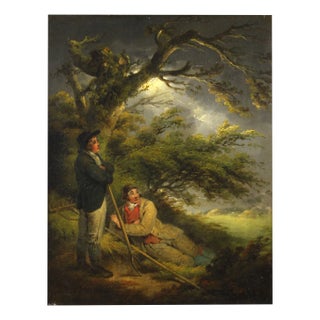 George Morland, Sheltering from the Storm, 1794, Oil on Canvas For Sale