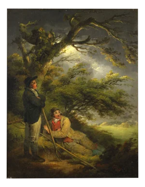 George Morland, Sheltering from the Storm, 1794, Oil on Canvas