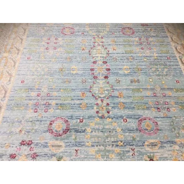 Traditional Turkish Oushak Design Silk Rug-Excellent , 8éx10"5" For Sale - Image 3 of 7