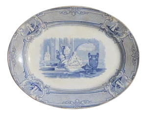 Antique Staffordshire Transferware Platter