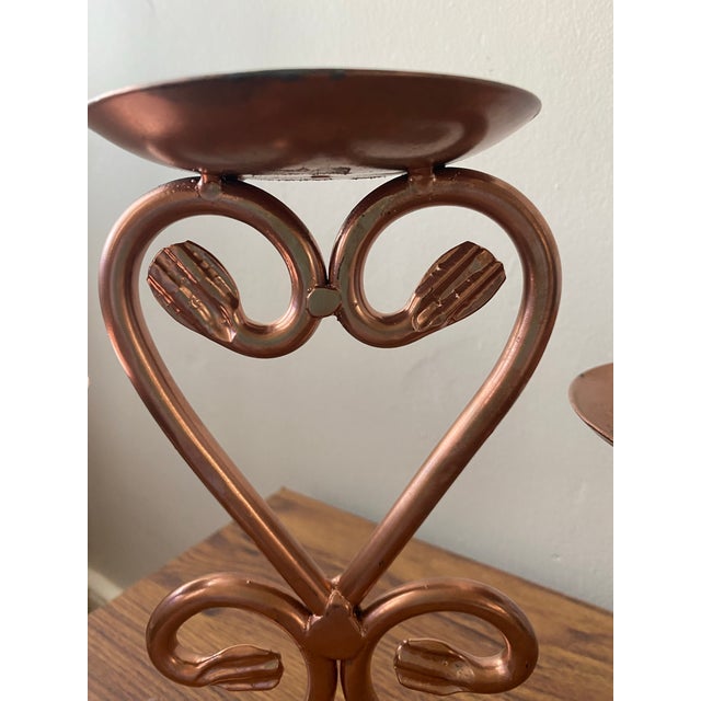 Vintage Copper Candle Holder For Sale - Image 10 of 11
