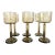 Set of Six Midcentury Modern Viking Longboat Stemmed Glasses For Sale